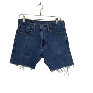 Levi’s 505 Regular Cut Off Shorts Women’s 32/8 Frayed Raw Hem Stretch‎ Western